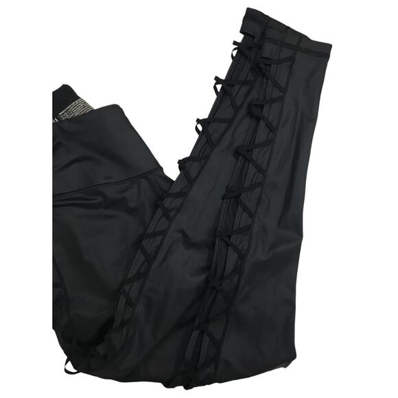 Victoria's Secret Victoria Sport Knockout Black Lace Up Workout Tights Size S - Picture 5 of 5